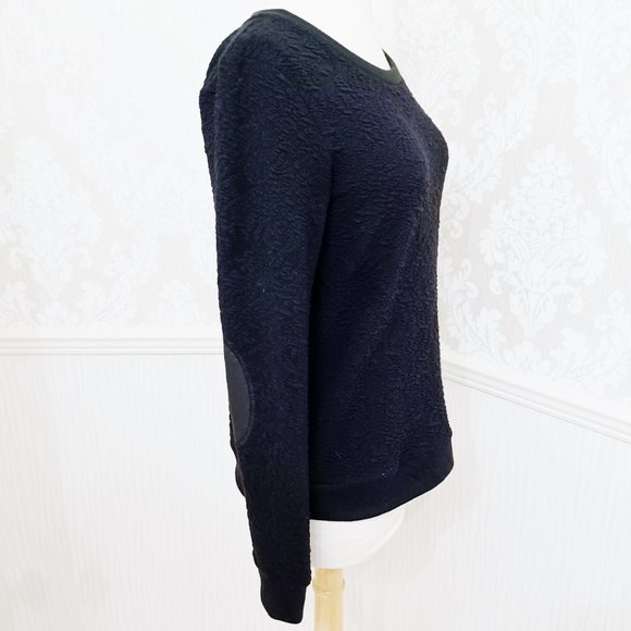 Active Black Textured Pullover Sweater Sweatshirt Juniors Size Medium - Picture 2 of 4